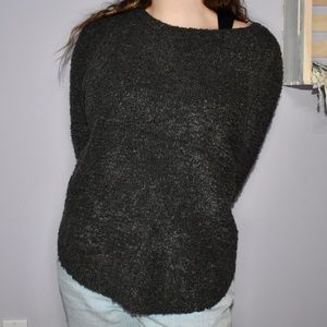 Gray knit sweater